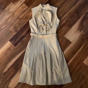 Calvin Klein Tan Dress with ruffled detail